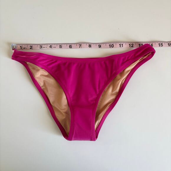 J.Crew Fuchsia Pink Stretch Bikini Hipster Bottoms Women's Swimwear Size Small - Picture 7 of 8